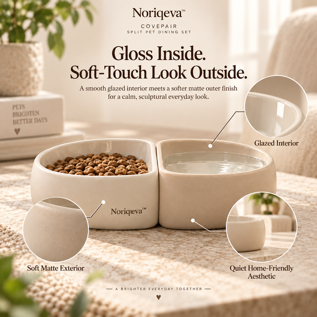 Noriqeva™ CovePair Split Pet Dining Set
