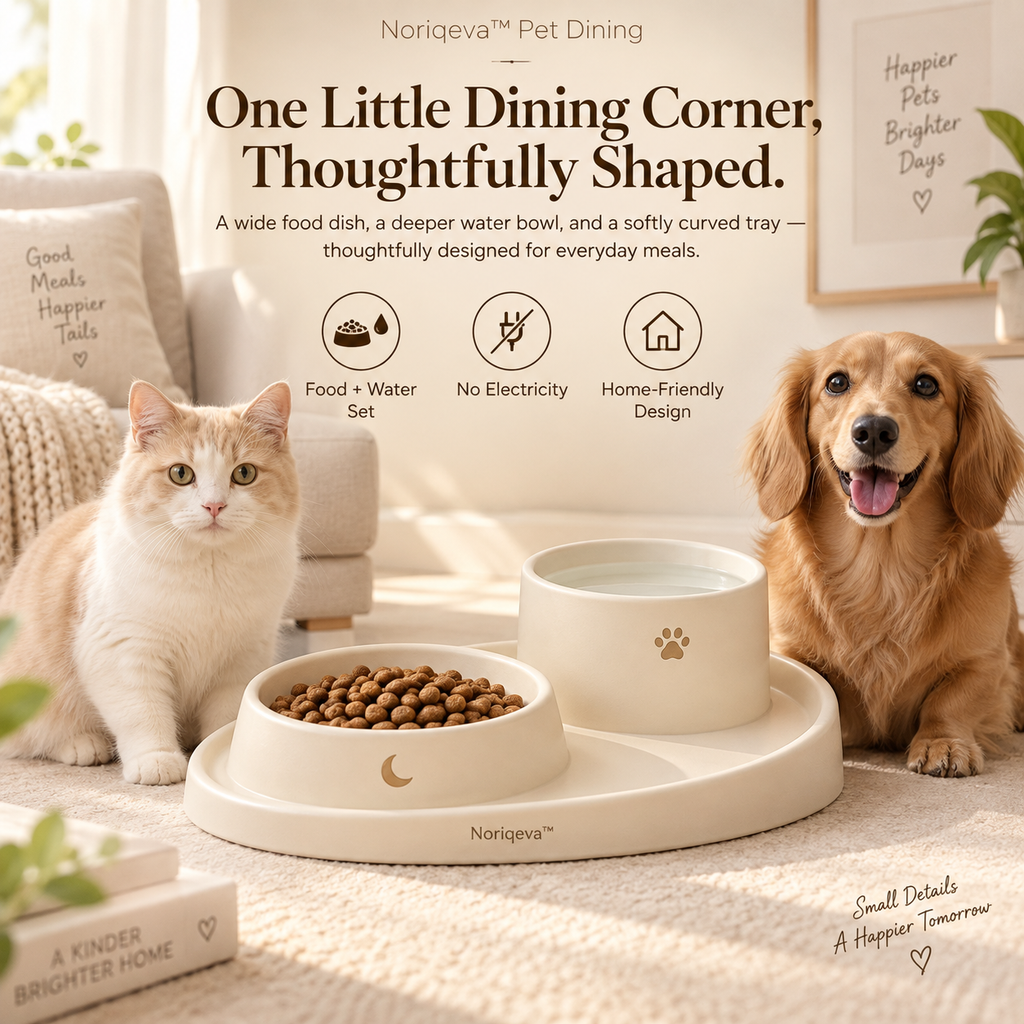 Noriqeva™ MoonArc Pet Dining Tray