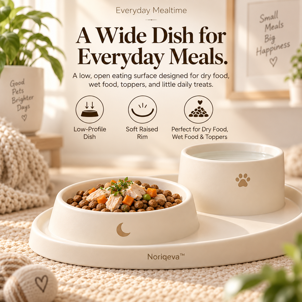 Noriqeva™ MoonArc Pet Dining Tray
