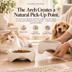 Noriqeva™ ArchNest Sculpted Pet Dining Pair