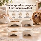 Noriqeva™ ArchNest Sculpted Pet Dining Pair