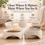 Noriqeva™ ArchNest Sculpted Pet Dining Pair