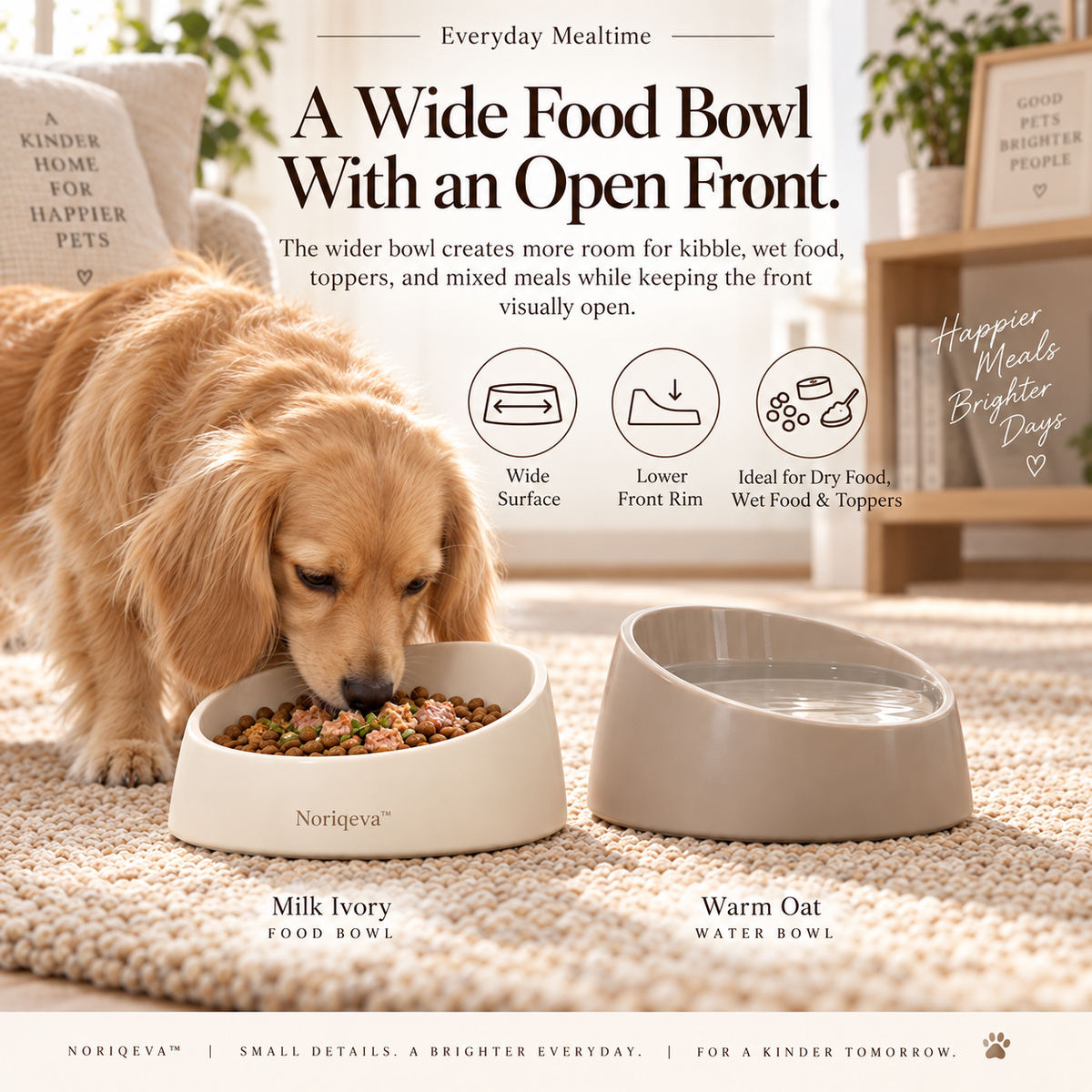 Noriqeva™ SwayTilt Pet Dining Pair