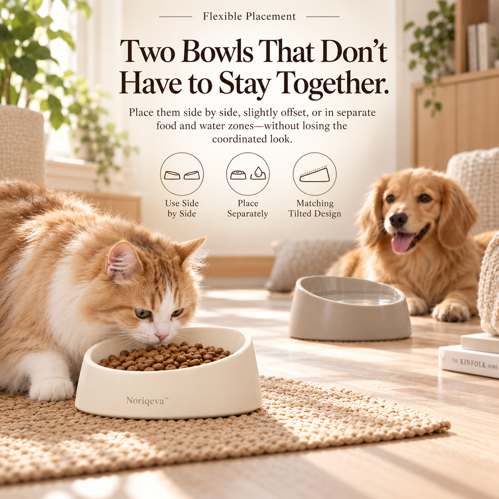 Noriqeva™ SwayTilt Pet Dining Pair