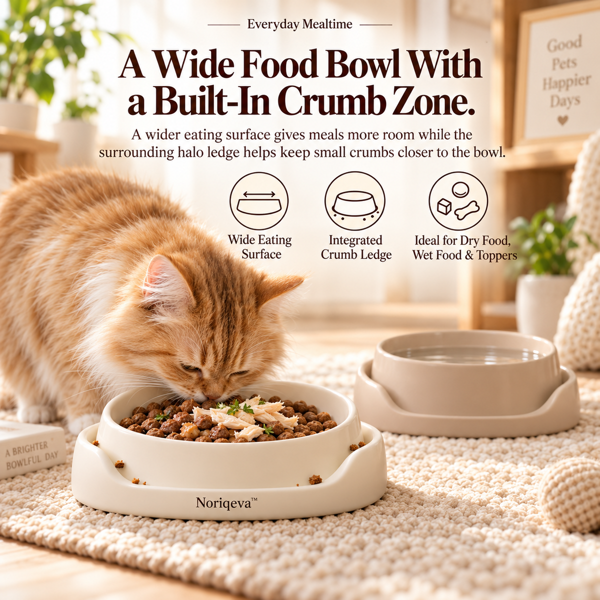 Noriqeva™ HaloCove Pet Dining Pair