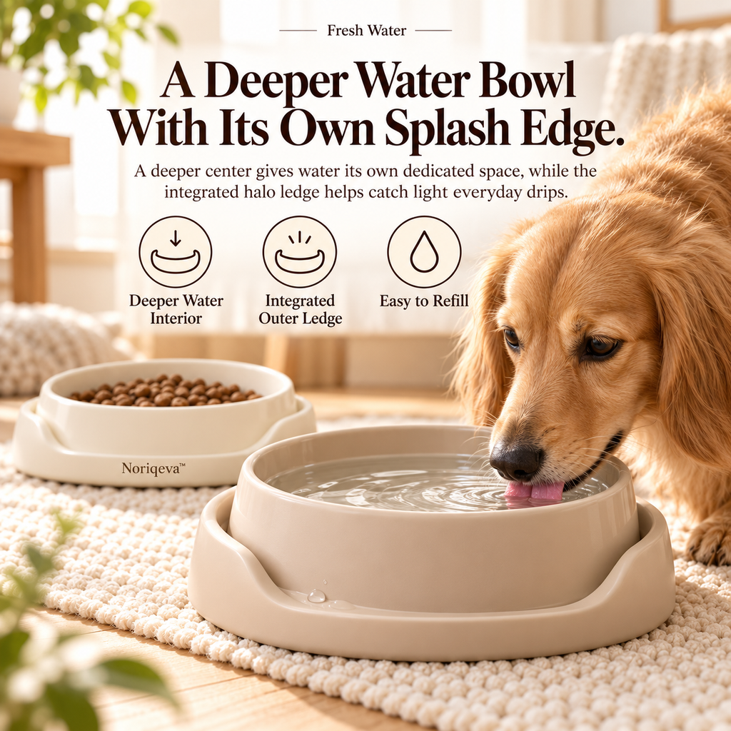 Noriqeva™ HaloCove Pet Dining Pair