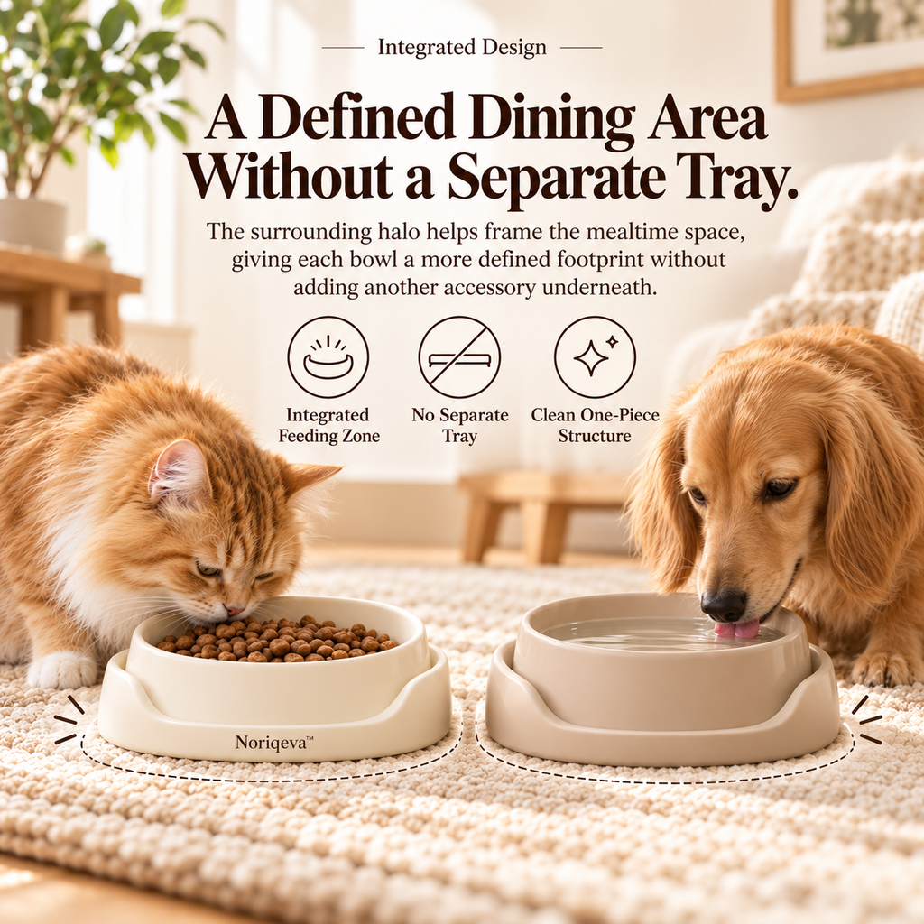 Noriqeva™ HaloCove Pet Dining Pair