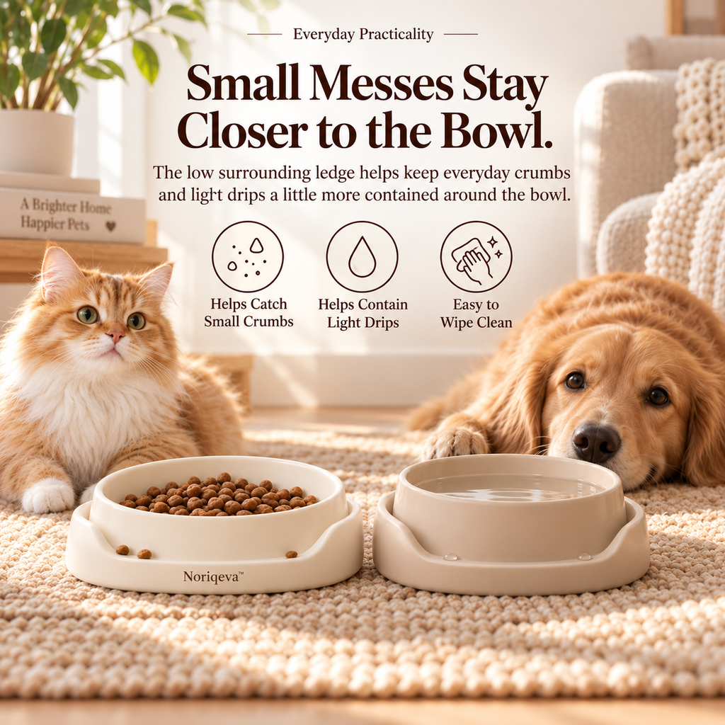 Noriqeva™ HaloCove Pet Dining Pair