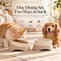 Noriqeva™ DuoMode Reversible Pet Dining Pair
