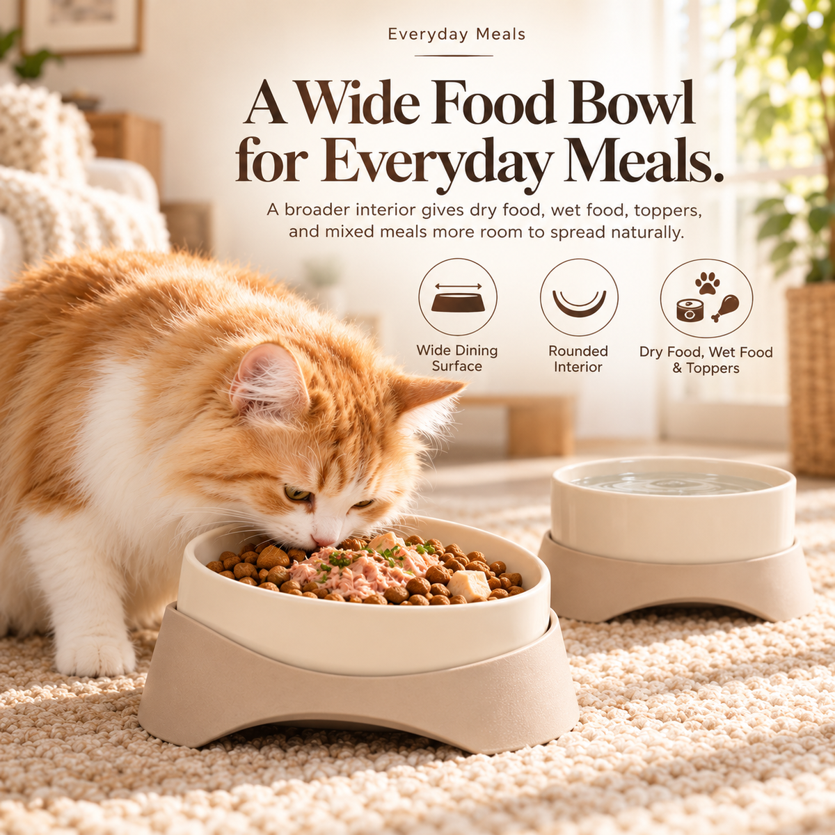 Noriqeva™ DuoMode Reversible Pet Dining Pair