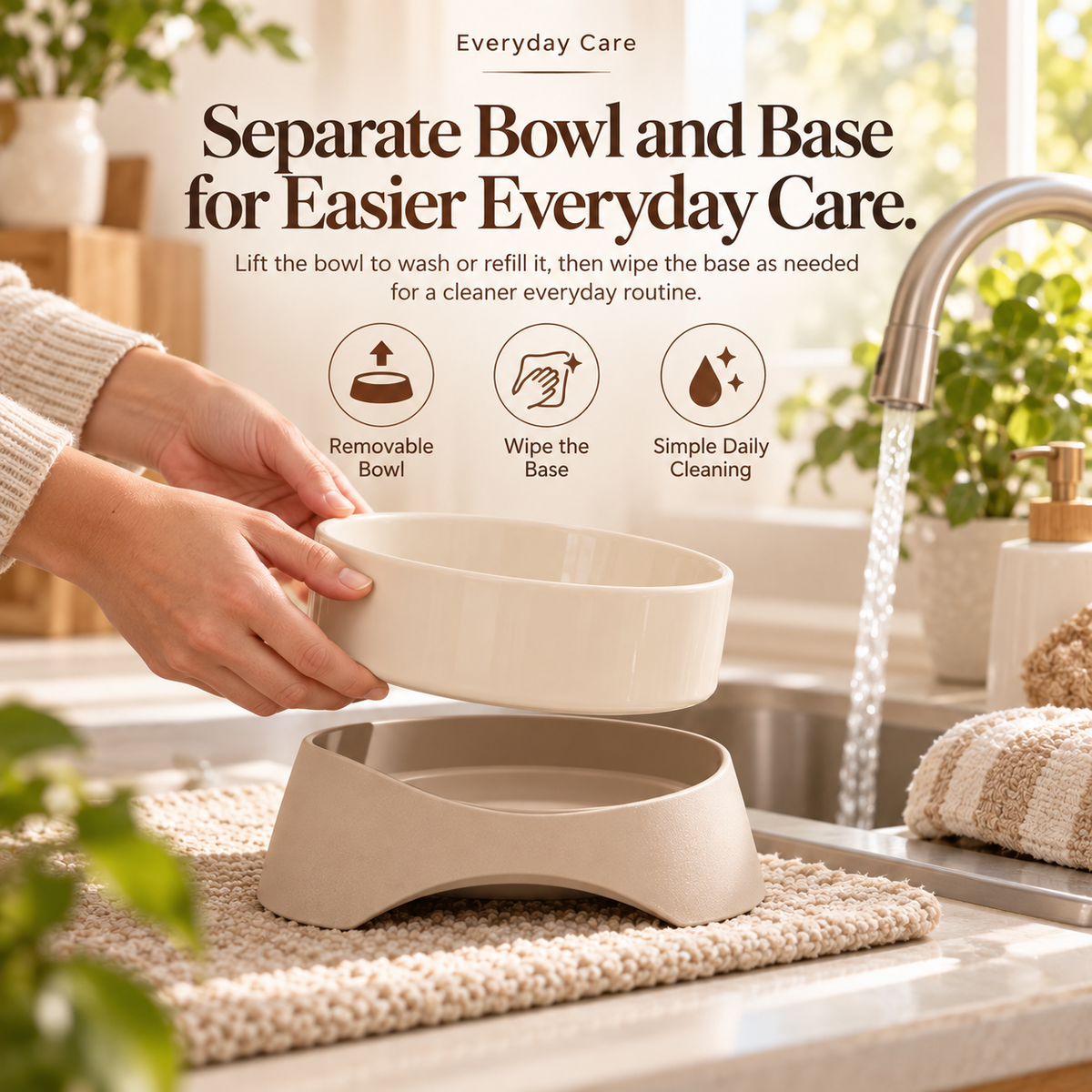 Noriqeva™ DuoMode Reversible Pet Dining Pair