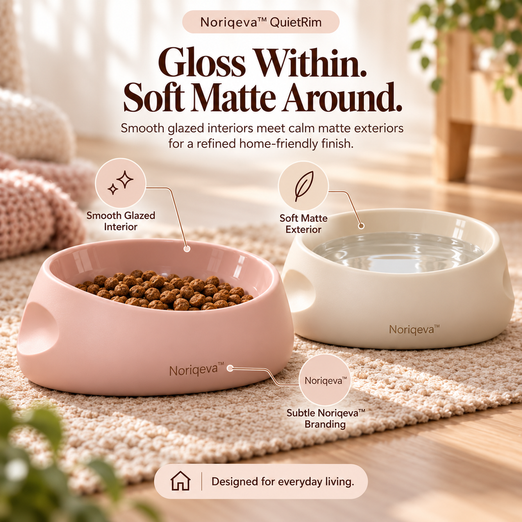 Noriqeva™ QuietRim Contour Pet Dining Pair