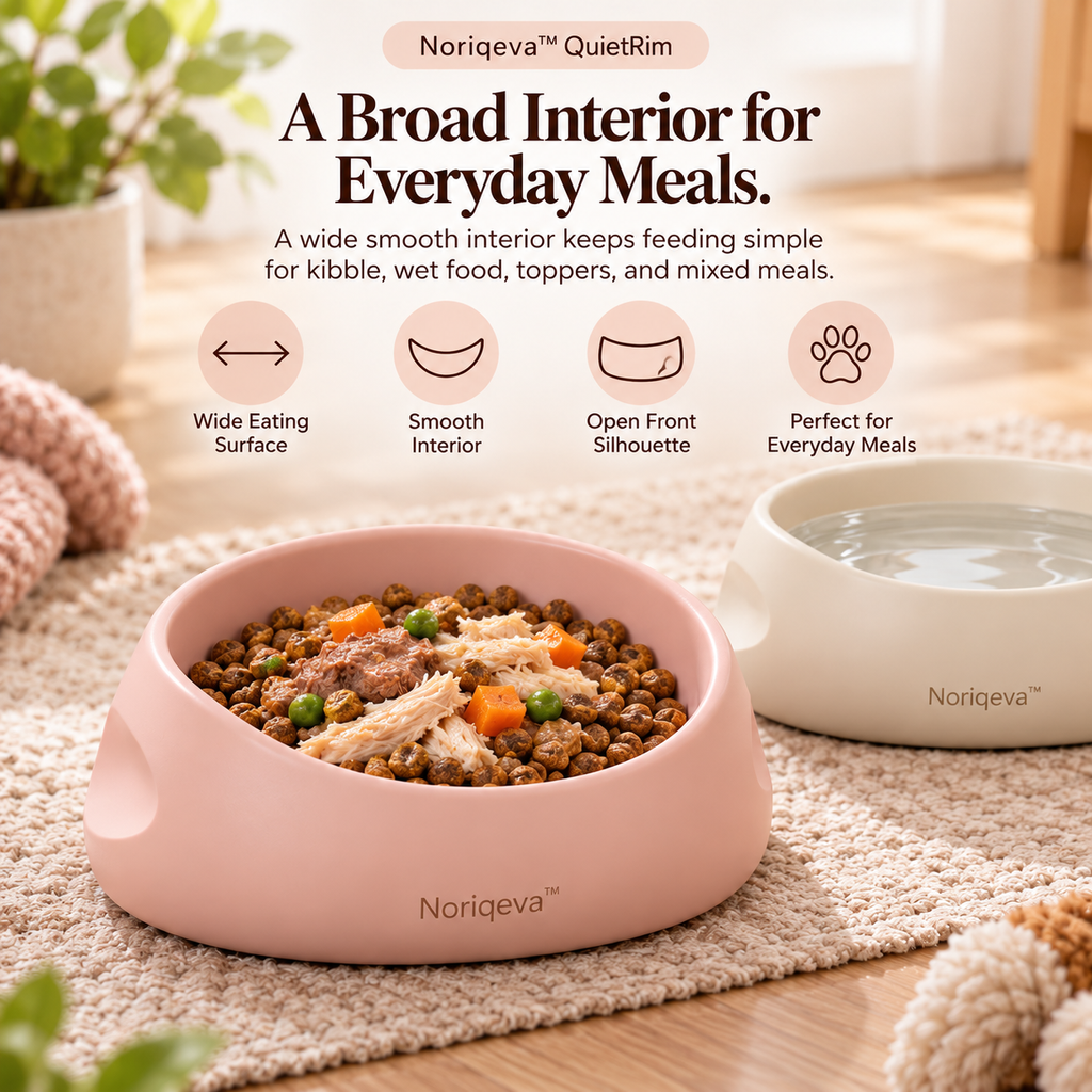 Noriqeva™ QuietRim Contour Pet Dining Pair