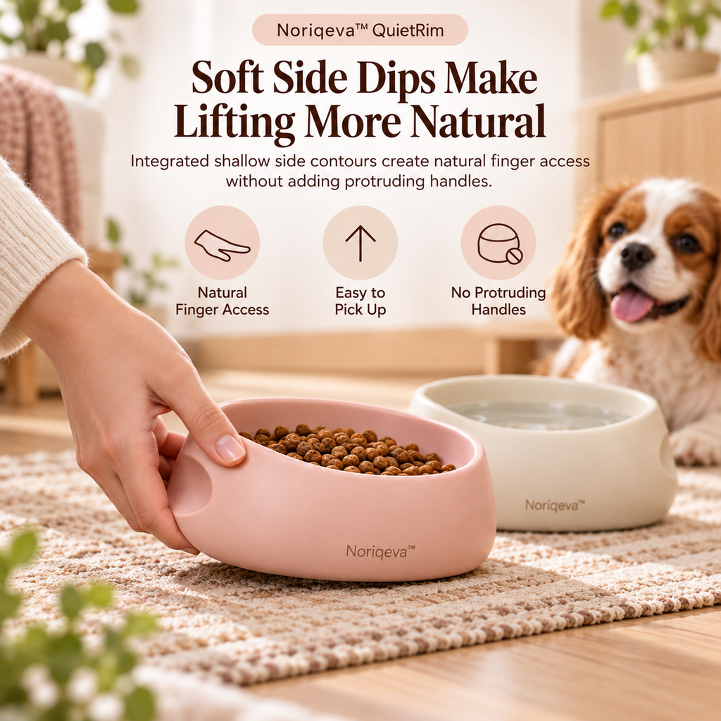 Noriqeva™ QuietRim Contour Pet Dining Pair