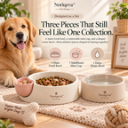 Noriqeva™ SideBloom Dockable Pet Dining Trio