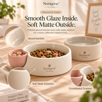 Noriqeva™ SideBloom Dockable Pet Dining Trio