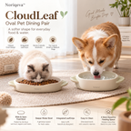 Noriqeva™ CloudLeaf Oval Pet Dining Pair