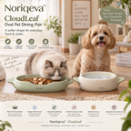 Noriqeva™ CloudLeaf Oval Pet Dining Pair
