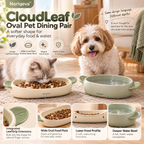 Noriqeva™ CloudLeaf Oval Pet Dining Pair