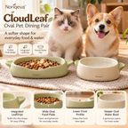 Noriqeva™ CloudLeaf Oval Pet Dining Pair