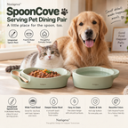Noriqeva™ SpoonCove Serving Pet Dining Pair
