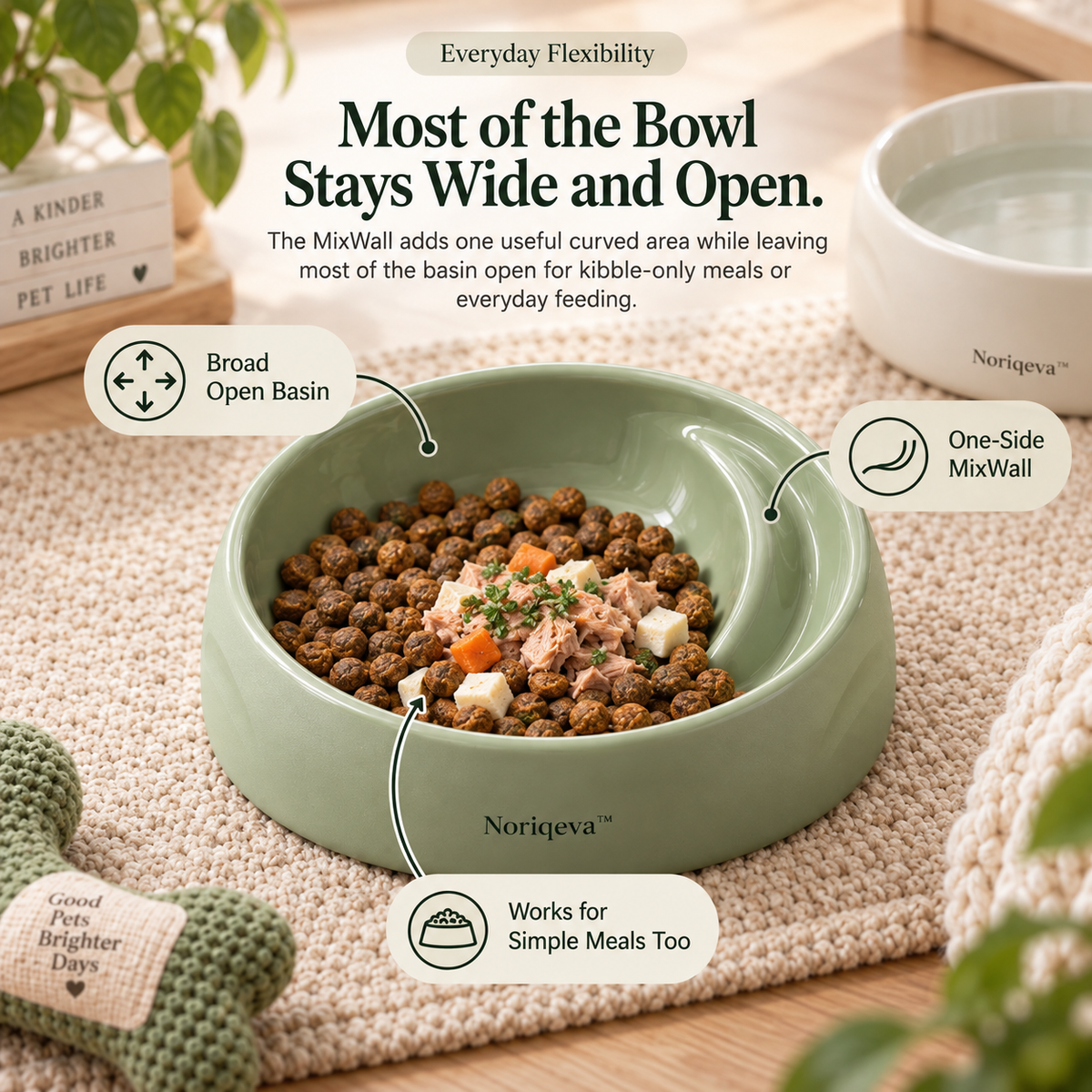 Noriqeva™ BlendCove Mix-Ready Pet Dining Pair