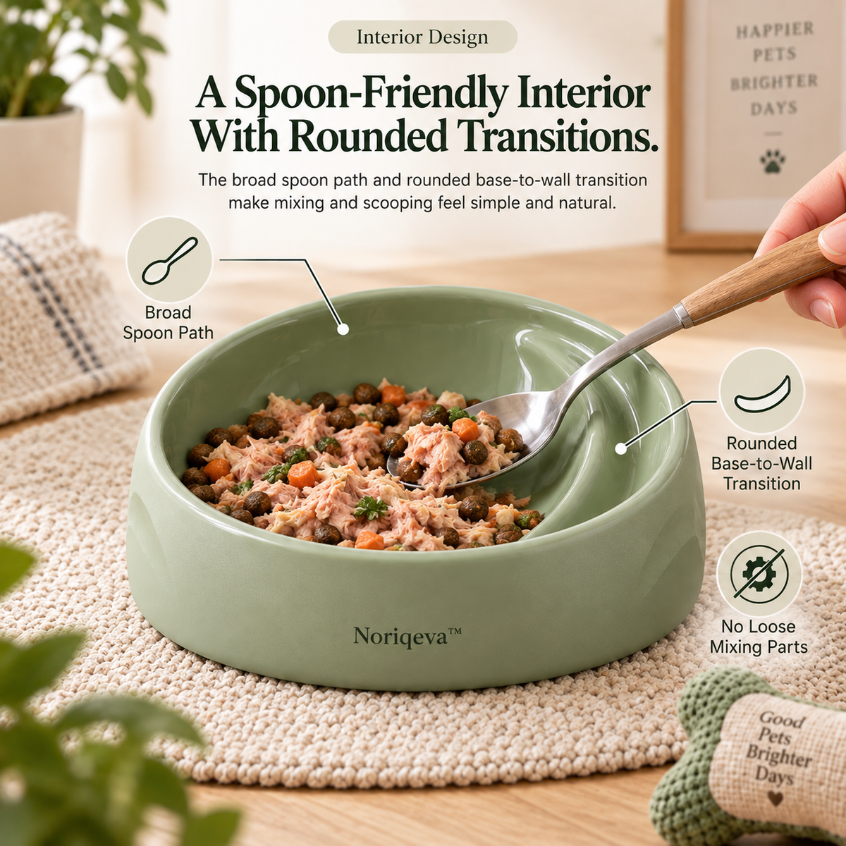 Noriqeva™ BlendCove Mix-Ready Pet Dining Pair